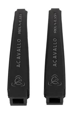 Clearance acavallo Rel-X Easy flerfargede silikonbuer for stigbøyler Black/Darkgrey