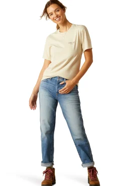 Online ariat BF Stamp Seal T-Shirt Natural