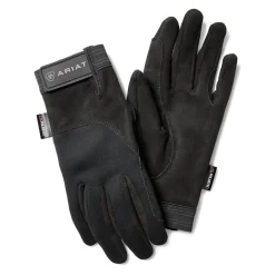 Outlet ariat fôret Tek Grip hanske Black