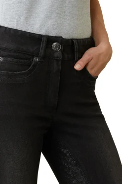 Sale ariat Halo B Ridebukser med full grep i dongeri for kvinner Black