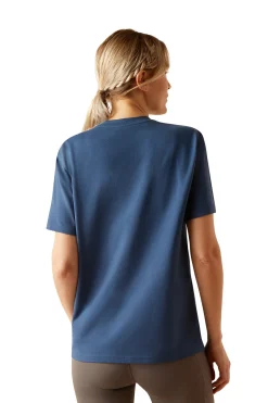 Sale ariat Kvinner BF Kortermet T-skjorte DarkDenim