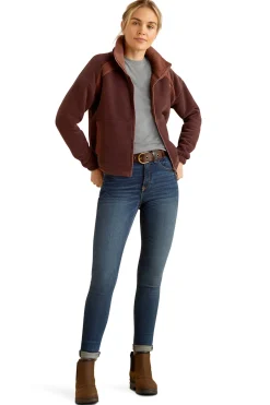 Discount ariat Lafayette Full Zip Sweatshirt Jacket Marron