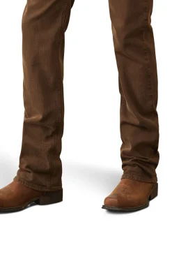 Outlet ariat M7 Str Grizzly Straight jeans til herre i olivengrønn Peat