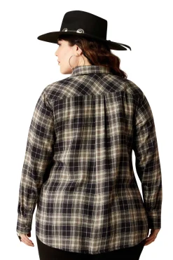 New ariat Real Billie Jean Langermet skjorte for kvinner CheyennePlaid