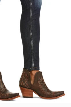 ariat Real Mid Rise Skinny Ella, dame DenimBlue