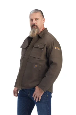 Discount ariat Rebar DuraCanvas Sherpa Lined jakke til herre Walnut