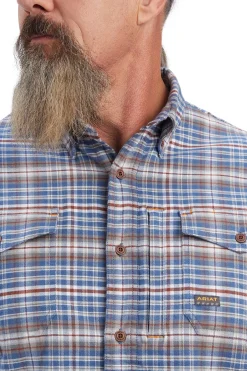 ariat Rebar flanell DuraStretch arbeidskjorte AlloyGrey