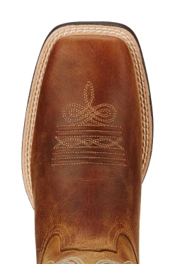 New ariat Round Up Wide Square Toe dames westernstøvler Brown