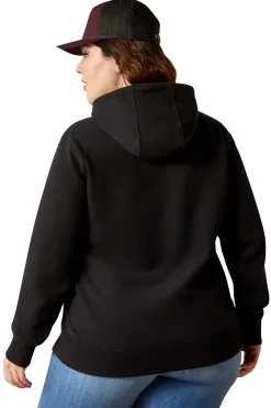 Hot ariat Steer Stitch Hoodie Black