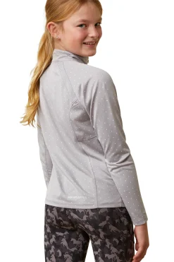 Clearance ariat Yth Sunstopper 2.0 1/4 Zip Baselayer for barn SilverGrey