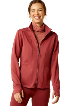 New ariat Zaphus Sweatshirt med glidelås BurntRusset