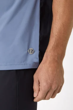 bvertigo B Vertigo Alex funksjonell poloskjorte, herre InfinityBlue/White