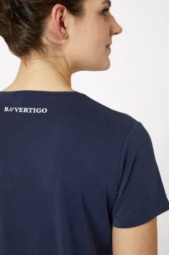 Hot bvertigo B Vertigo Daniele kortermet t-skjorte, dame DarkNavy