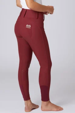 Sale bvertigo B Vertigo Dianne helforsterket thermo-ridebukser, dame SyrahDarkRed