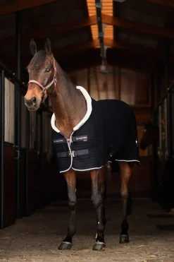 New bvertigo B Vertigo Dylan thermodekken med krage i fuskepels DarkNavy