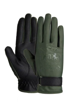 Clearance bvertigo B Vertigo Laia ridehansker med logotrykk til dame BeetleGreen