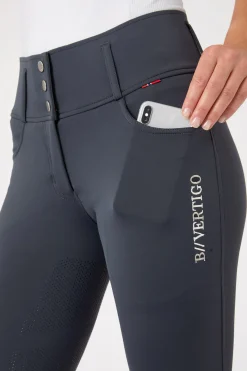 bvertigo B Vertigo Meghan helforsterkede ridebukser med høyt liv til dame DarkNavy