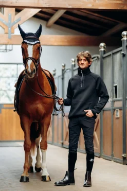 Best bvertigo B Vertigo Nicolas funksjonell treningsskjorte med glidelåslommer, herre DarkNavy