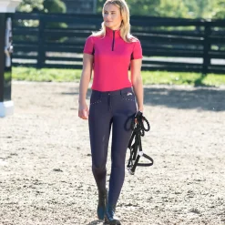 Clearance bvertigo B Vertigo Olivia helforsterket ridebukse med silikon, dame DarkNavy