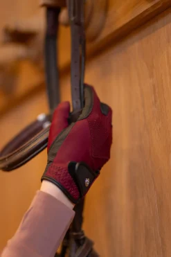 bvertigo B Vertigo Paola Summer Riding Gloves RedMahogany