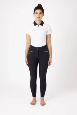 Hot bvertigo B Vertigo Patricia figurformende ridebukser med helforsterket silikon, dame DarkNavy/White