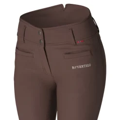 Outlet bvertigo B Vertigo Tiffany helforsterket thermo ridebukser med silikon, dame ChocolateBrown
