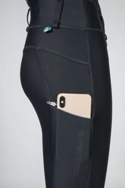 Online backontrack Back on Track Carmen kneforsterkede ridetights til dame Black