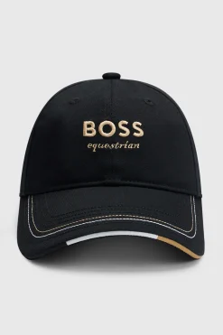 Clearance boss caps med broderi Black