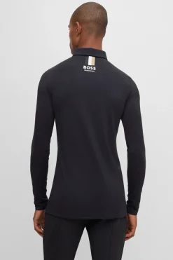 Clearance boss Elton Signature Stripe Trenings-poloskjorte for menn Black