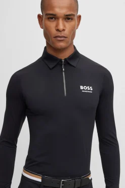 Clearance boss Elton Signature Stripe Trenings-poloskjorte for menn Black