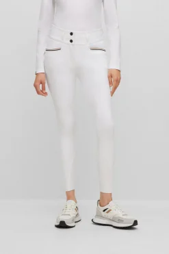 Clearance boss Hailey Full Grip Høyt Liv Ridebukser White