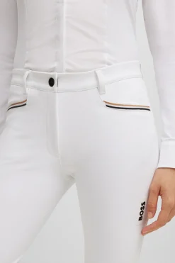 Outlet boss Hazel knee Ridebukser for kvinner White