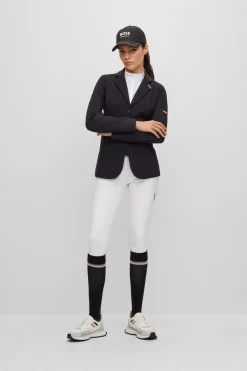 Outlet boss Hazel knee Ridebukser for kvinner White