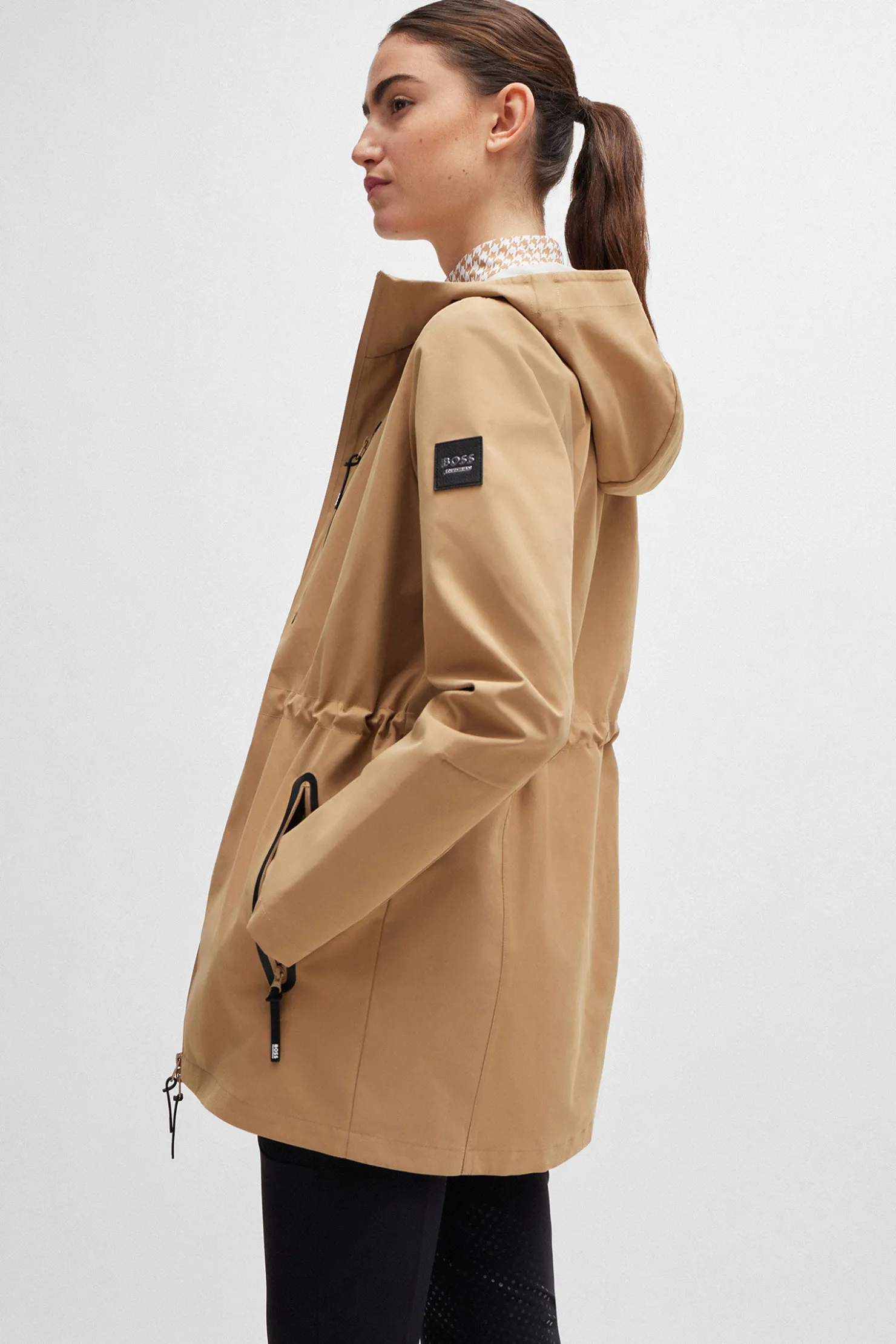 Sale boss Lenie Hard Shell parka Camel