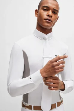 Best boss Norman show-skjorte med sidepanel White