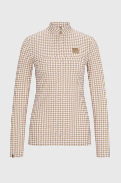 Best boss Rachel treningsskjorte Houndstooth Camel