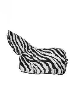 Discount bucas Buzz-Off Zebra fluedekken med avtagbart halsstykke Black/White