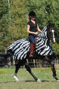 Sale bucas Buzz-Off Sebra Ridedekken Black/White