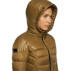 Clearance cavalleriatoscana Cavalleria Toscana dame steppjakke med integrert hette SafariLightbrown
