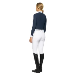 Outlet cavalleriatoscana Cavalleria Toscana Embroidery stevneskjorte med lange ermer for kvinner Blue