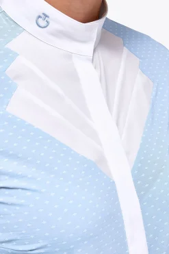 Clearance cavalleriatoscana Cavalleria Toscana Fan Bib stevneskjorte for kvinner Blue