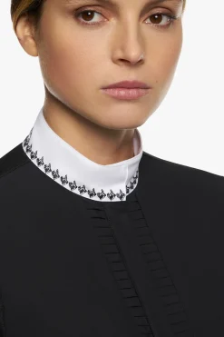 Sale cavalleriatoscana Cavalleria Toscana stevneskjorte med lange ermer og folder for kvinner Black