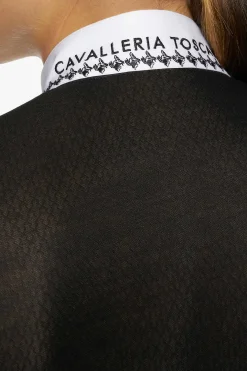 Sale cavalleriatoscana Cavalleria Toscana stevneskjorte med lange ermer og folder for kvinner Black