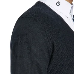 cavalleriatoscana Cavalleria Toscana ullstrikket genser med V-hals, herre DB/AB