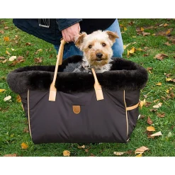 Hot christ Bailey hundebag med saueskinn Brown/Brown