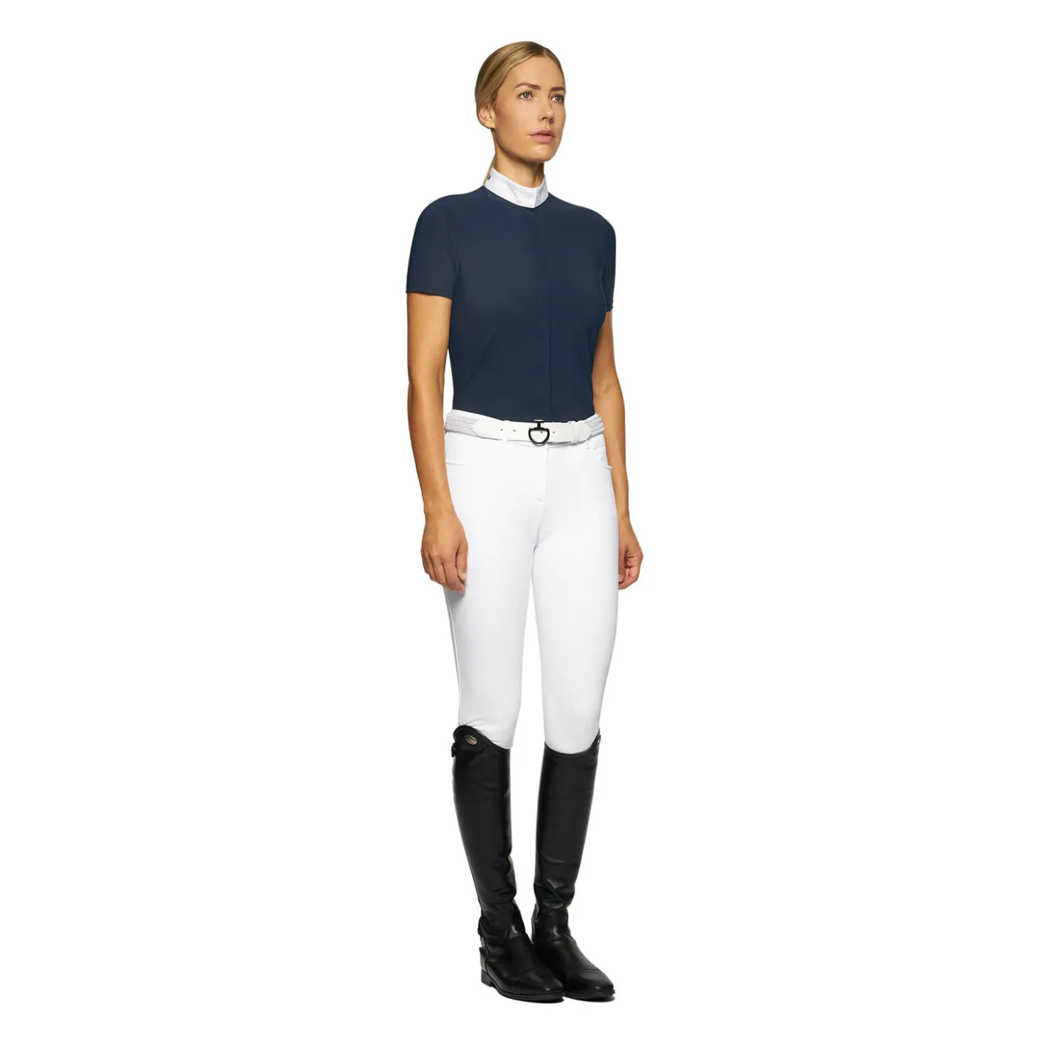 Discount cavalleriatoscana CT Elegant Embroidery S/S Competition Shirt Blue