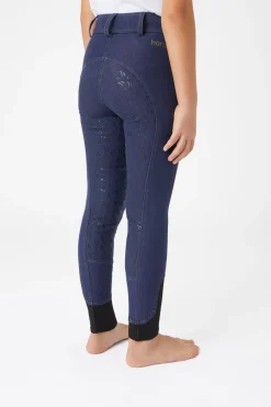 Sale horze Denim ridebukser til barn DarkDenimBlue