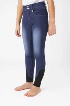 Sale horze Denim ridebukser til barn DarkDenimBlue