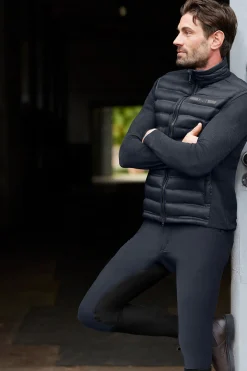 Best elt Matteo Classic helforsterkede ridebukser for menn med fullsete i kunstskinn deepblue