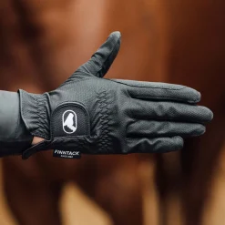 Hot finntack Pro Orlando hansker i syntetisk lær Black